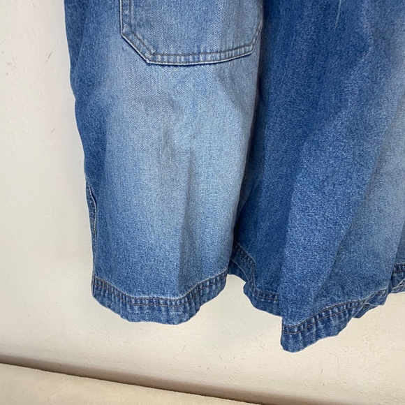 VTG Disney Winnie the Pooh Denim Bib Overalls Shorttails Shorts Womens 26W/28W - Picture 11 of 13
